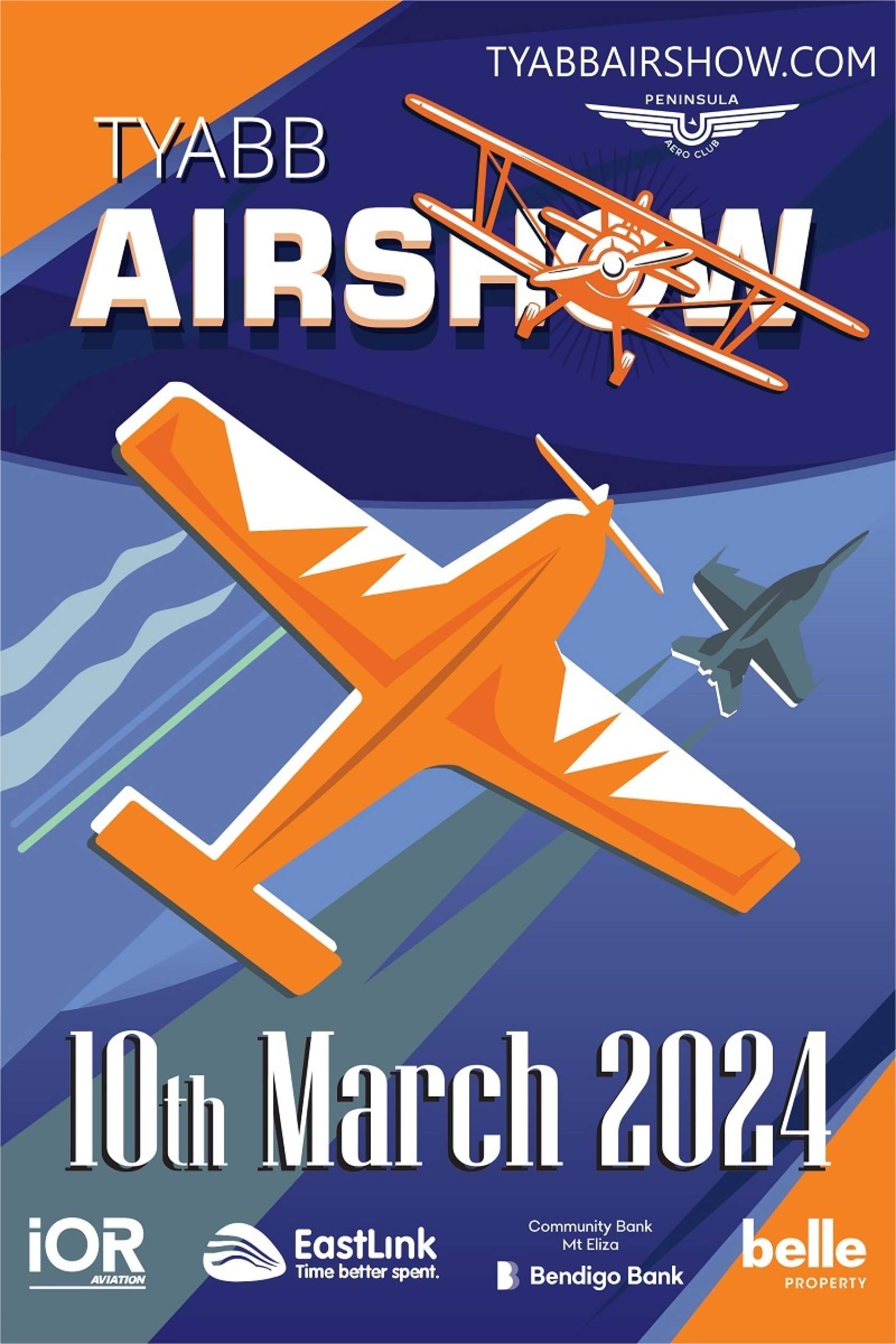 EastLink sponsors Tyabb Airshow, Tyabb Airport (Sun 10 Mar) EastLink